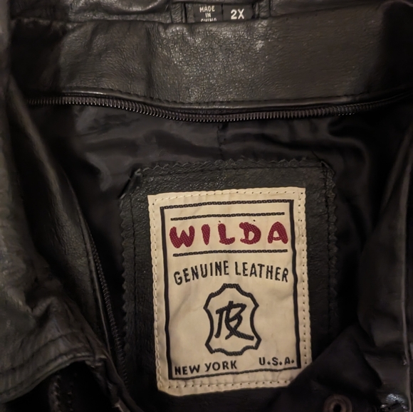 MENS SIZE 2XL Authentic WILSONS  Black Leather JACKET MAKE OFFER - Picture 4 of 4